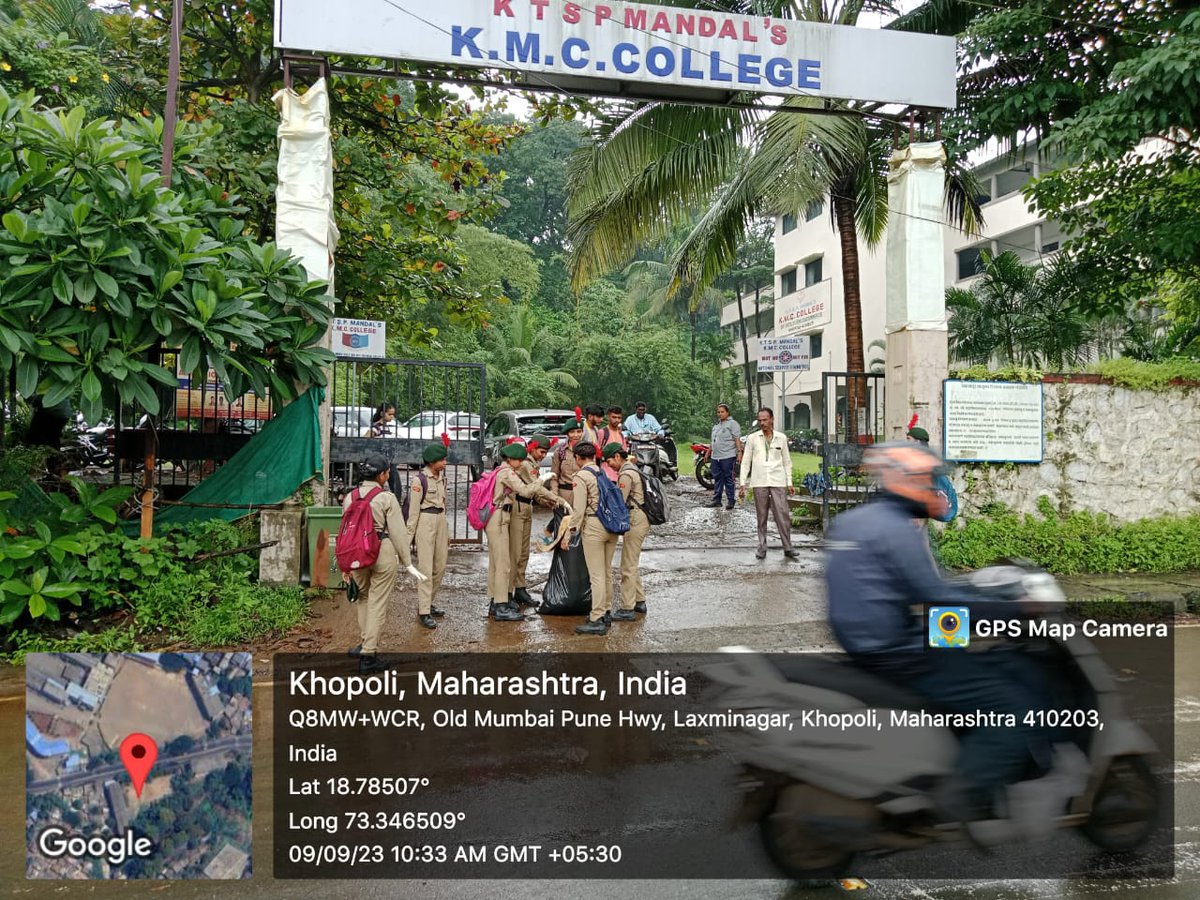 NccKmc's tweet photo. Today on 9th September ANO ma'am of KMC COLLEGE and NCC CADETS conducted cleanliness drive. Among them NCC CADETS KMC COLLEGE, JANTA COLLEGE, Cleaned KHOPOLI MARKET AREA, RAILWAY STATION, HOSPITAL AREA and such public places.
#swachhbharatabhiyaan https://t.co/fzAO1alkR6