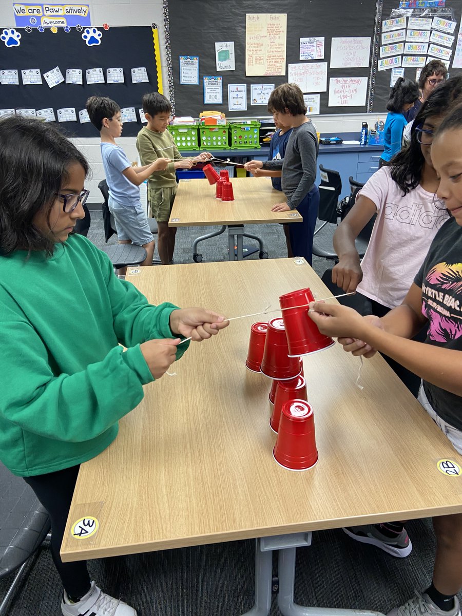 Another fun team building activity with cups! We used string attached to rubber bands to make cup pyramids! So much cooperation and fun! Thanks for the idea <a href="/annie_nguyen2/">Annie Nguyen</a> and <a href="/mr_Alsheimer/">Jonathan Alsheimer</a>  #inspire96
