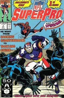 evan_bevins's tweet photo. Are you ready for some football... themed superheroics? Guest-starring Spider-Man?!?
#NFLSuperPro #Raiders
#SuperProSaturday
https://t.co/Pwj1eaoWuw https://t.co/CmKPCEwzVy