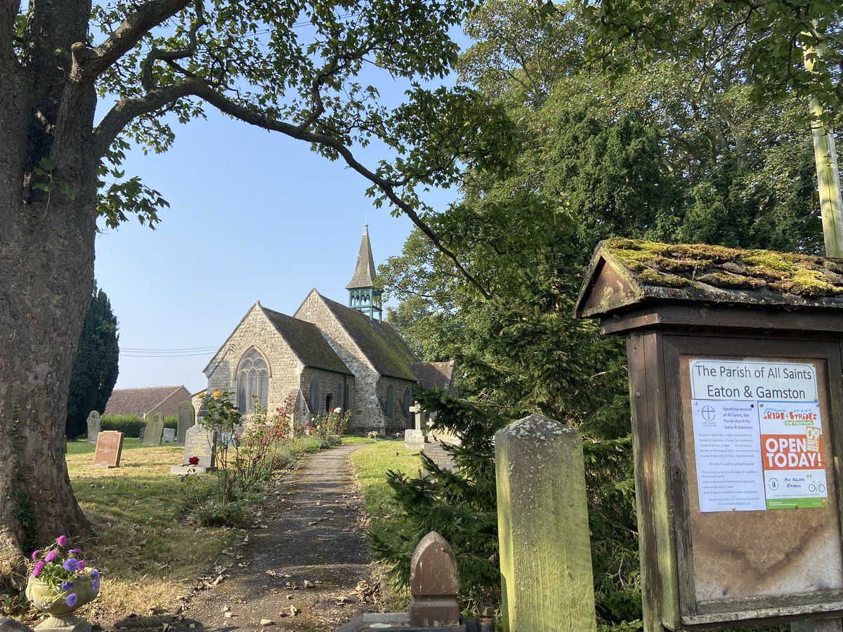 all_eaton's tweet photo. It’s a beautiful day to be open for @RideStrideUK ☀️ Refreshments and toilet facilities are available, as well as a bowl of water for any 4-legged striders 
@NHCTrust @diocswellnott https://t.co/FXHI2UWRRU