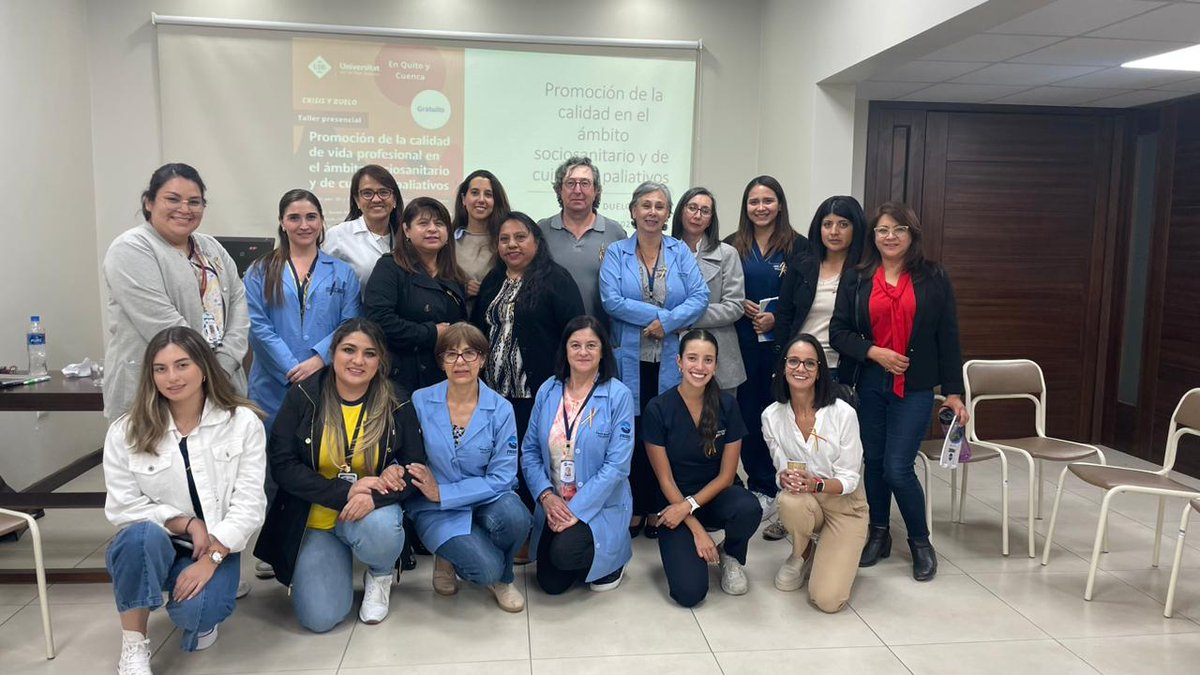 helenacc3's tweet photo. @helenacc3 Terminamos nuestra visita a Ecuador.  Nos vamos muy agradecidos de haber tenido la oportunidad de aprender TANTO de las profesionales, estudiantes y voluntarias del ámbito sociosanitario y de cuidados paliativos. Nos vamos con un recuerdo precioso y ganas de más. https://t.co/Af4Sr9dvGt