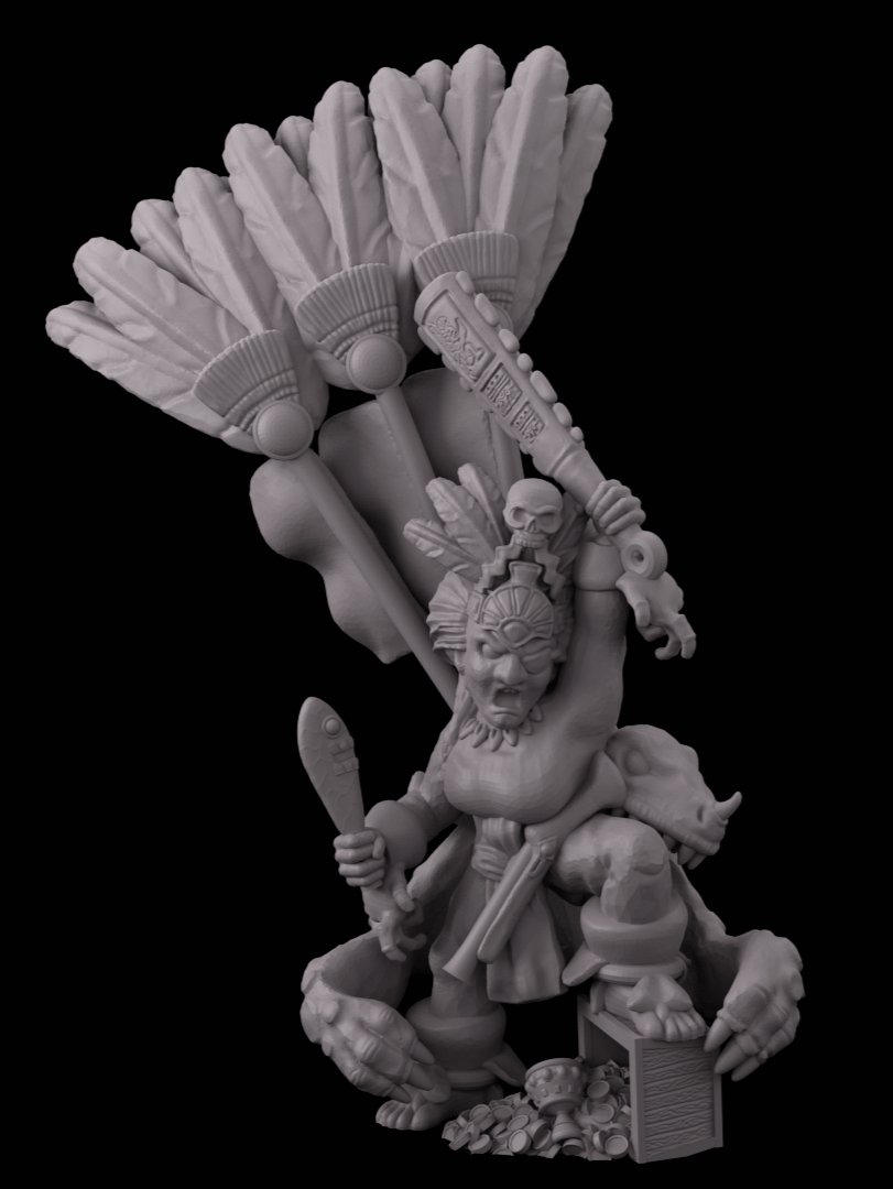 First model for my new amazon dogs of war army. The lynchpin of the whole operation, the one who ensures they all get paid!
Next time you see her she should be looking a lot more colorful