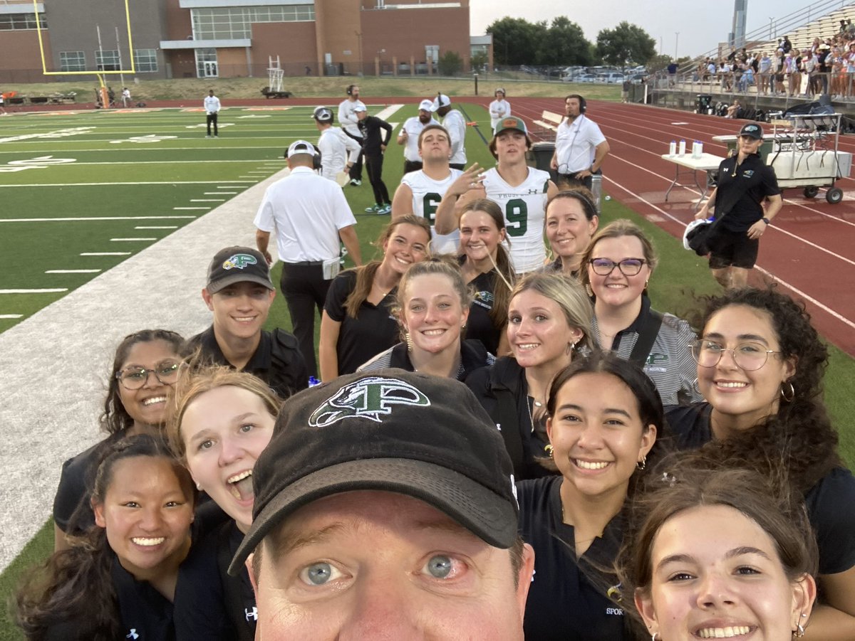 Sports Med Team Bow 🏹 braved all the elements last night vs. Rockwall:  the heat, the wind, the rain, the lightning, and the traffic! We love supporting our teams through it all! 
GO…..EAGLES!!! 💚🦅🏈 <a href="/ProsperHS/">Prosper High School</a> <a href="/ProsperEaglesFB/">Prosper Eagles FB</a> <a href="/PISD_Athletics/">ProsperISDAthletics</a>