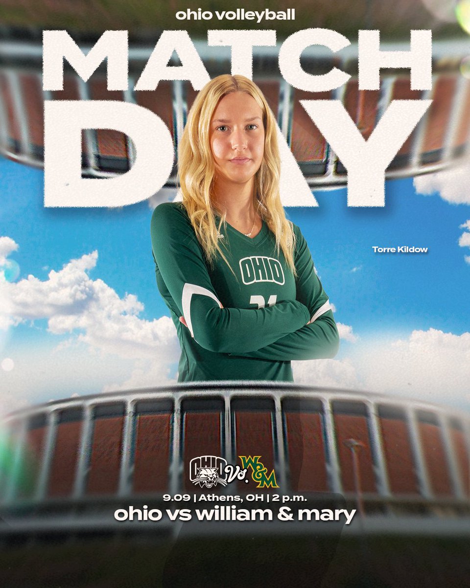OhioBobcatsVB's tweet photo. Last day of the Bobcat Invitational 😼

🆚 William &amp; Mary
⏰ 2:00 p.m. ET
📺 ESPN+ // https://t.co/eRfjbwX74l
📊 https://t.co/mKuJyiMSCN

#OUohyeah https://t.co/lroOMntzXI