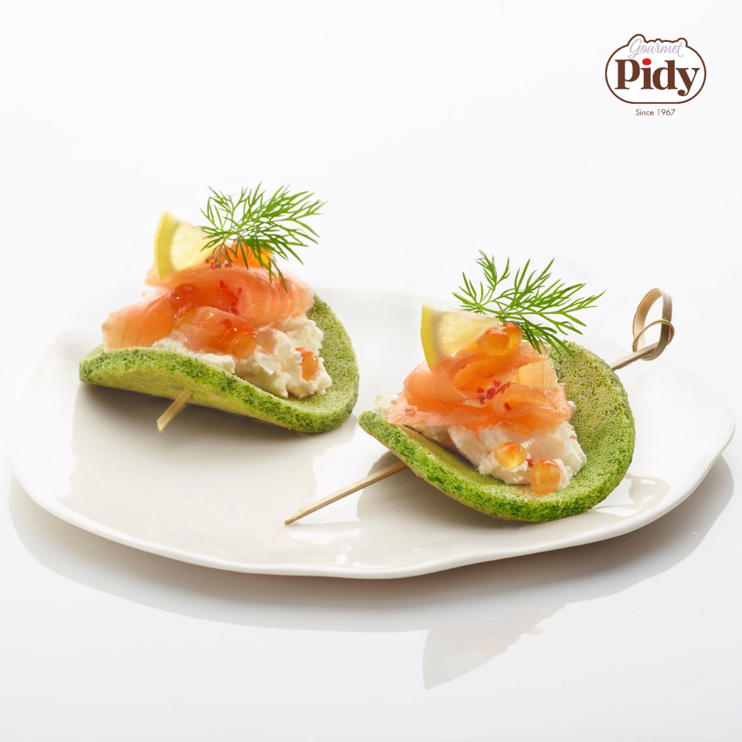 Cake for starters? Yes please! The likes of our pistachio joconde sheets have a subtle flavour that makes them compatible with sweet or savoury toppings. Try some smoked salmon and cream cheese as an appetiser or canape #cake #cakeweek #cakeweekuk #nationalcakeweek #pistachio