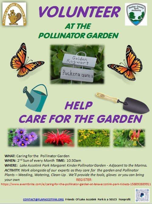 AccotinkFriends's tweet photo. Help Lake Accotink Park - Reminder Lake Clean-up Sunday morning by the Marina (rain or shine).  Registration starts at 9am. Don't forget about our Pollinator Garden Tours and Tending start at 10:30 - Activities include service hours.

#fairfax #FLAP #lakeaccotink #FCPA #FCPS https://t.co/YnCLmW45yq