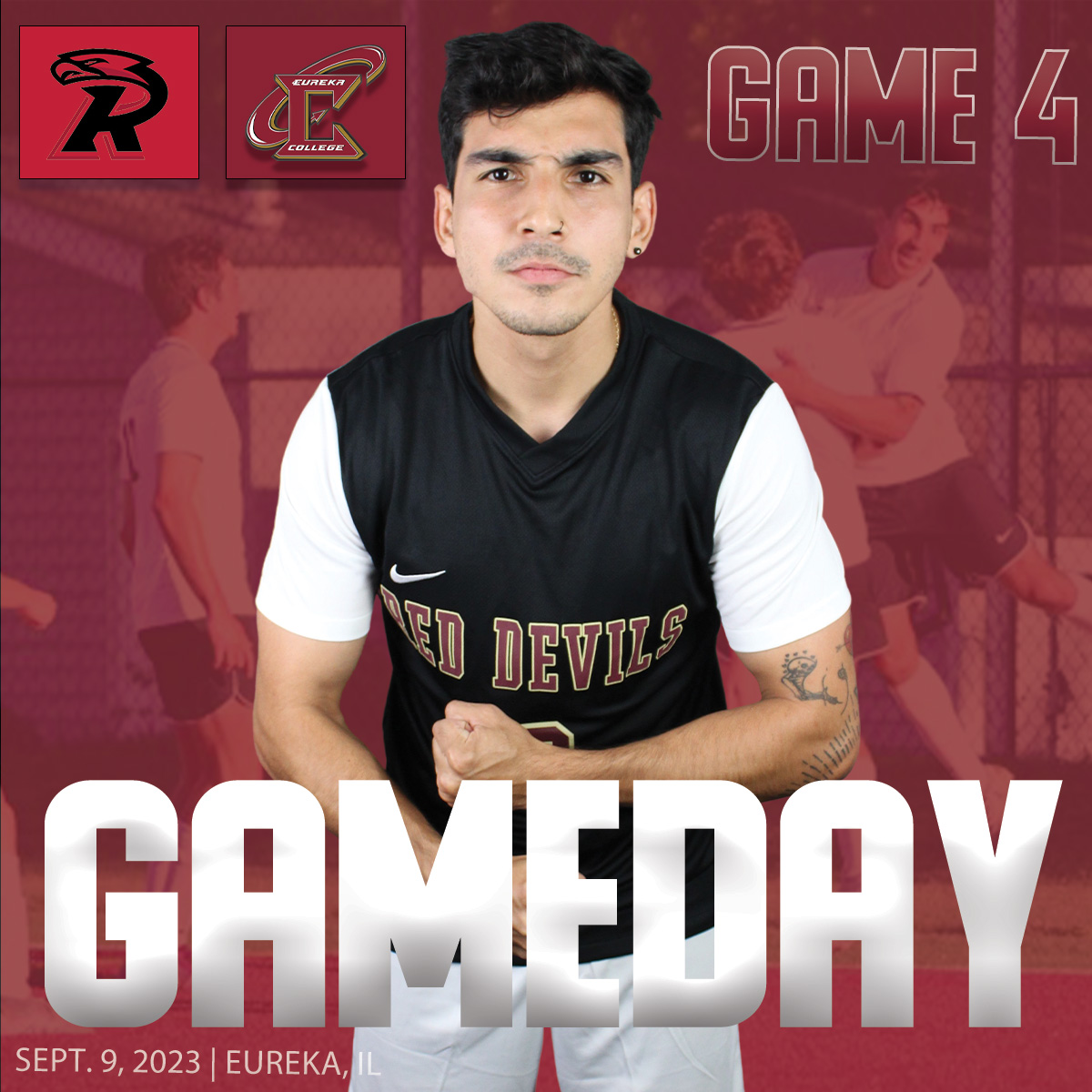 EurekaRedDevils's tweet photo. It's game day!

@ECMSOC is looking to improve to 3-1 on the season in a home showdown against Ripon. 

🆚: @RiponRedHawks
📍: McKinzie Field
⌚️: 1 p.m.
📺: https://t.co/irpIJH5Nal
📊: https://t.co/pbF8rrOeUA https://t.co/YakArFxKNw