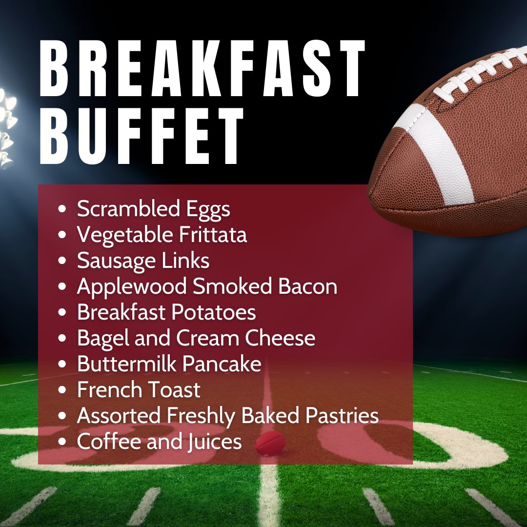 Gearing up for an epic showdown between the Browns and Bengals on Sunday! Join us at the Marriott for the ultimate pre-game fuel-up: Whether you're feasting at the Breakfast Buffet or diving into the Browns BBQ Buffet, we've got your game day cravings covered. #clevelandbrowns