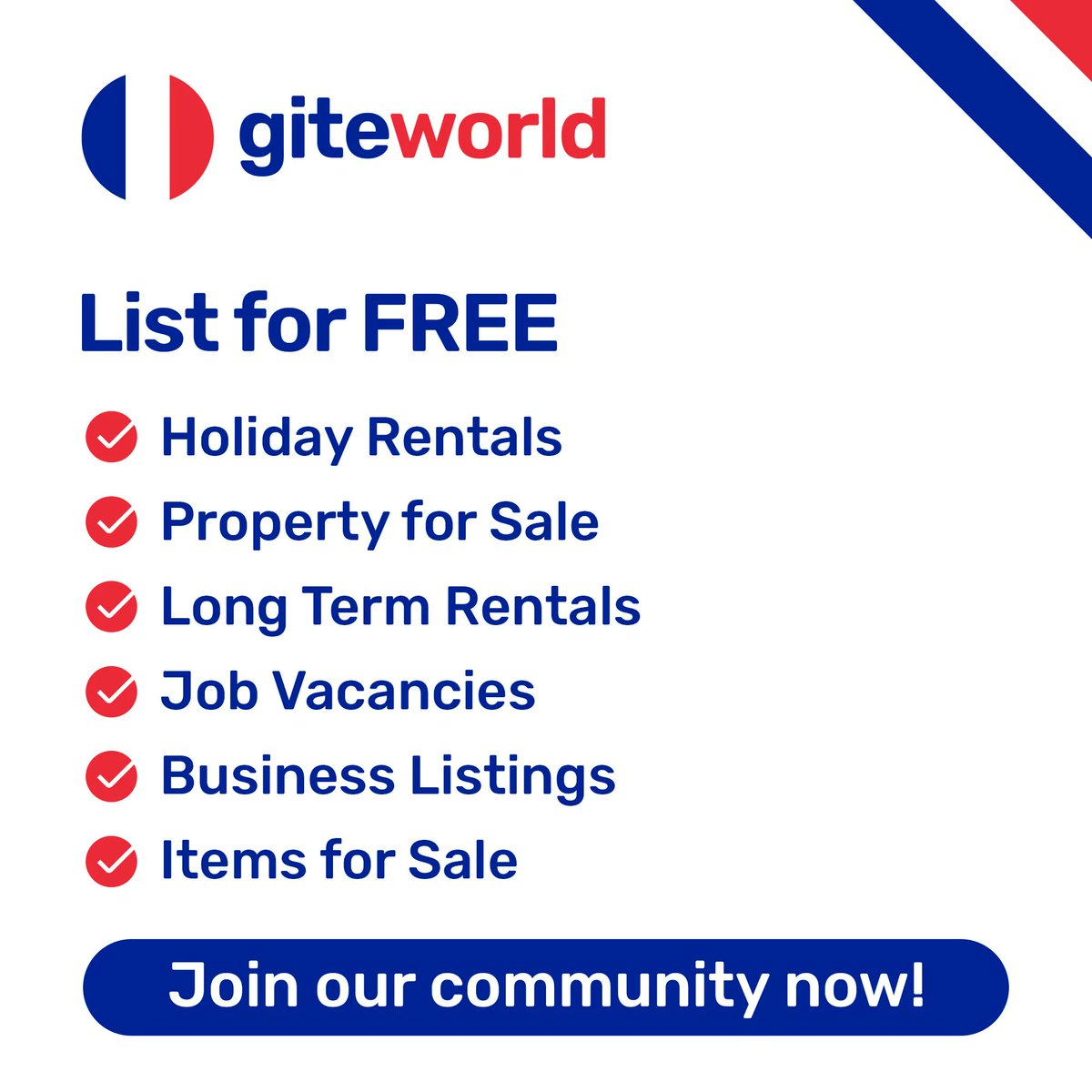 GiteWorld's tweet photo. The GiteWorld platform is now live! Come and join the community, it's free! https://t.co/xeGgi47BVe 
.
.
#giteworld #gite #gites #france #frenchproperty #holidayrentals #propertyabroad #visitfrance #gitesinfrance https://t.co/lZsH4otXuj