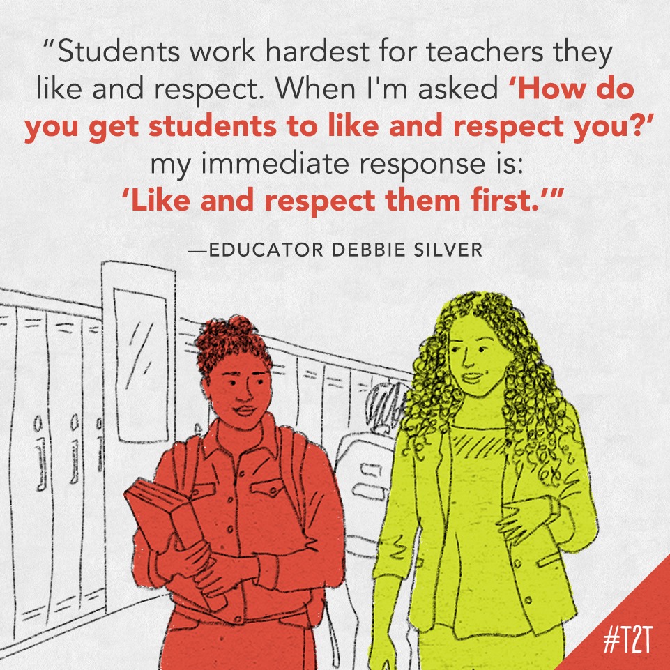 teacher2teacher's tweet photo. It starts with you, says educator @DrDebbieSilver: https://t.co/73cPvFv9AY