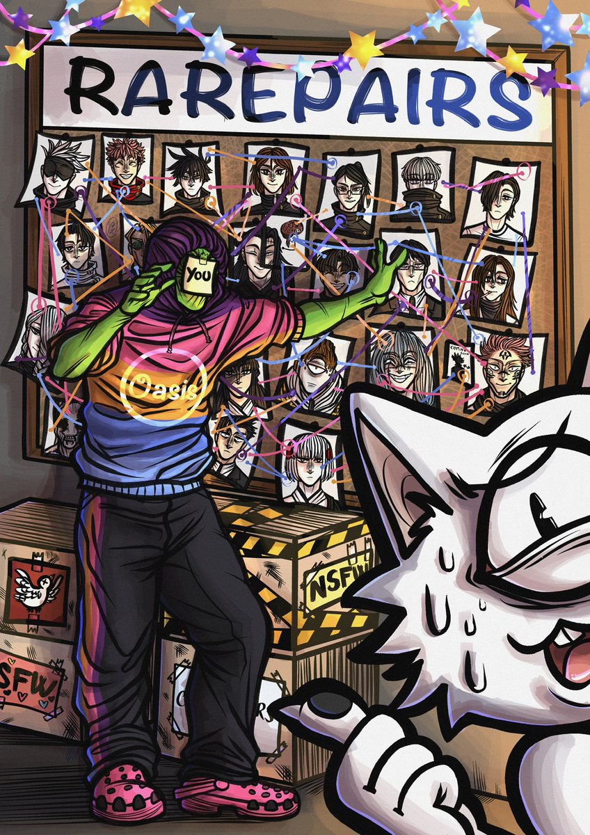 🧡Oasis: A JJK Rarepair Zine is now available! 

💙Thank you for following us on this journey. We couldn’t have done it without you! 

💜Our 500+ page collection is free to download in the link below ⬇️