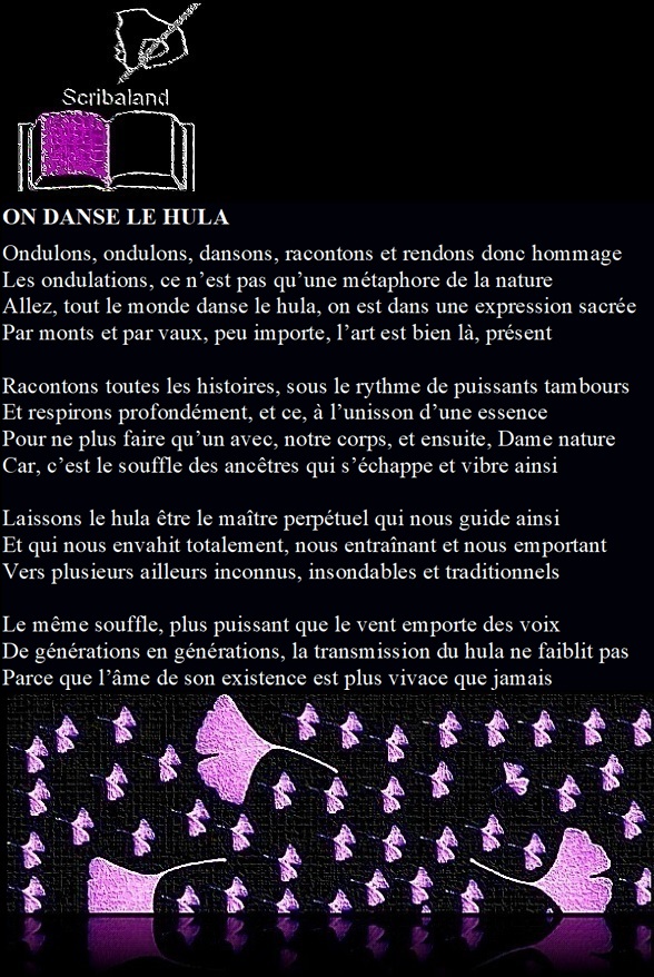 scribaland's tweet image. #Scribaland ON DANSE LE HULA
Le cœur à l’#unisson des ondulations!#lire #ecrire #livreelectronique #livreselectroniques #lycee #lycees #loisir #loisirs #lucarne #lyrique #lyriques #maitre #maitres #maitresse #maitresses #maisondedition #maisonsdedition #manuel #manuels #manuscrit