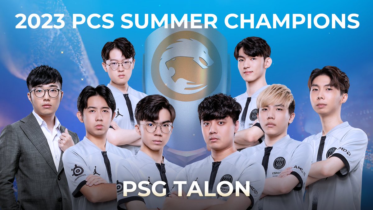 lolpacificen's tweet photo. PCS 2023 Summer Grand Finals 🔥
Congratulations to @PSG_TALON as they are the #PCS2023 Summer Grand Finals Champions🏆
#PCS2023 #pcsfinals https://t.co/Q0m9rzqAQ9