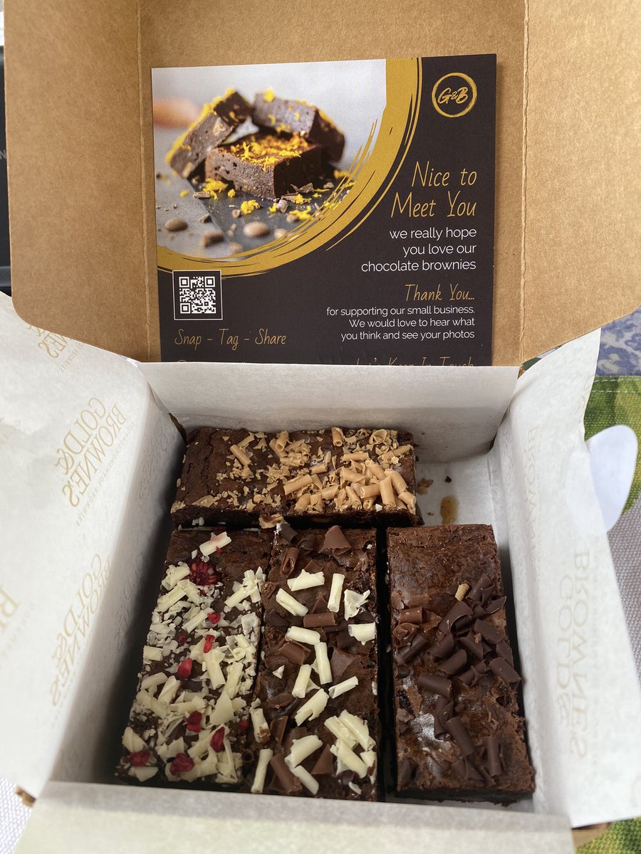 HelenDuffay's tweet photo. Delicious yummy chocolate brownies bought @ElmfieldEstate last of the summer markets 😋 https://t.co/k9fEZjZtne