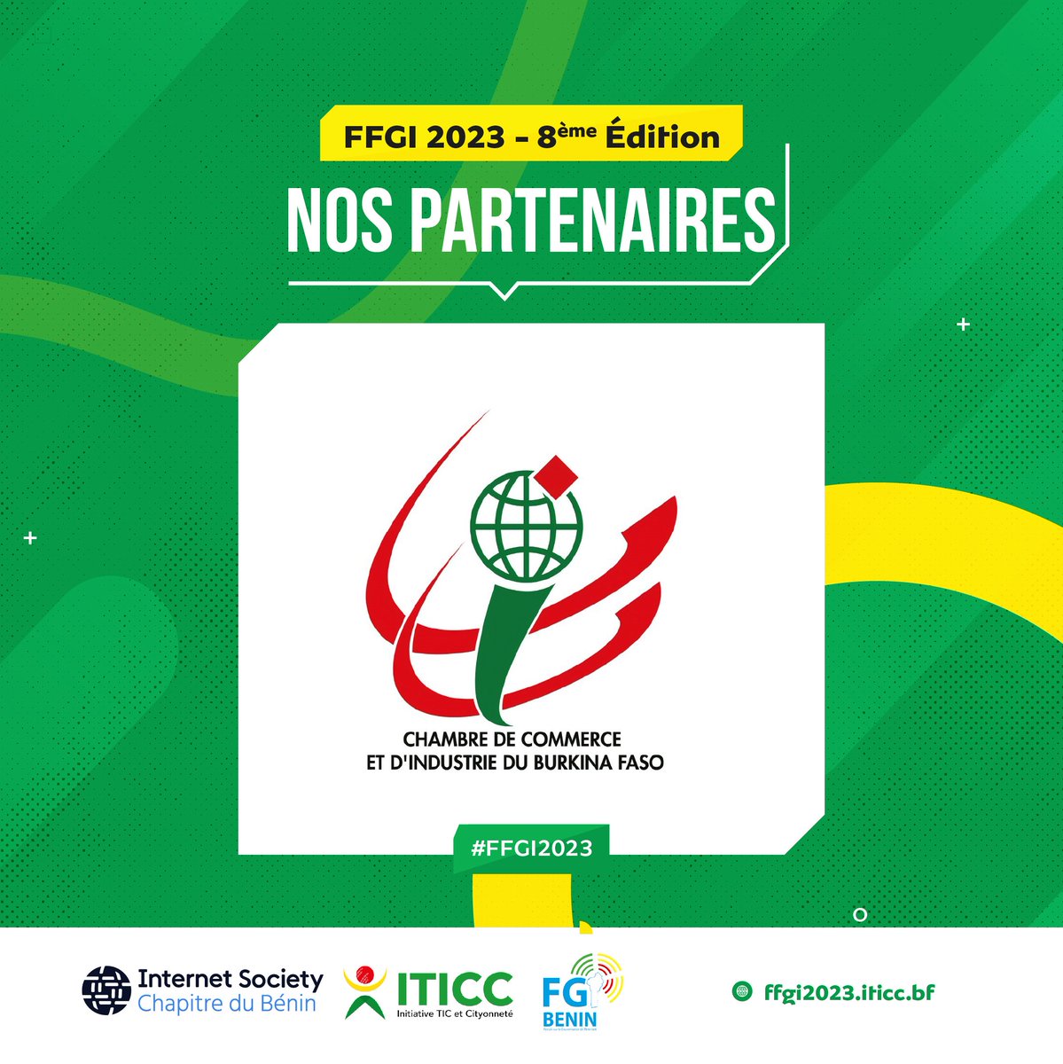 🤝Heureux de collaborer avec la Chambre de Commerce et d'Industrie du Burkina Faso 🇧🇫pour la #FFGI2023! Leur engagement envers le développement économique et la gouvernance numérique renforce notre mission. Ensemble, bâtissons un avenir numérique prometteur

#GouvernanceInternet