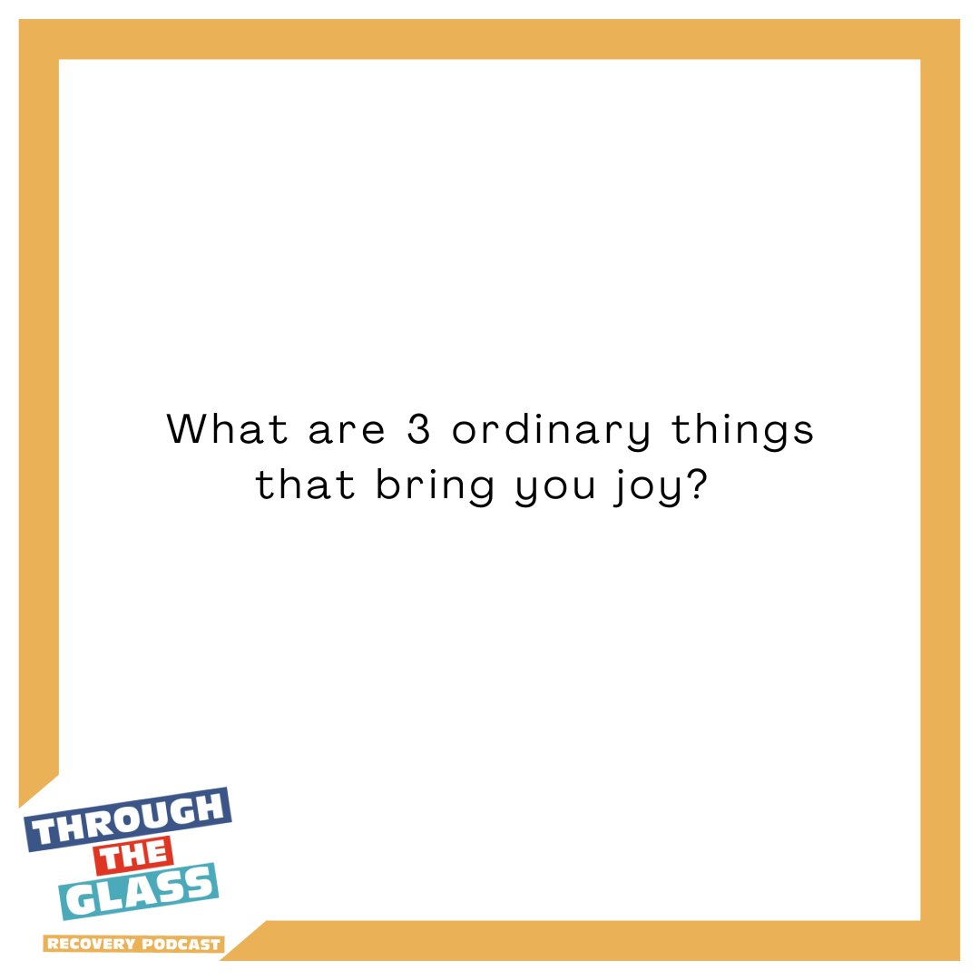 What are 3 ordinary things that bring you joy? 

#joy #whatbringsyoujoy #recoverymonth #recoverythoughts #recovery #soberjourney #sober #soberlife #soberiscool #sud #wedorecover #createalifesofull