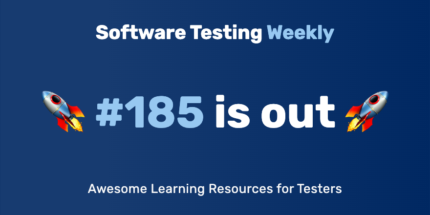 Software Testing Weekly 🚀 tweet media