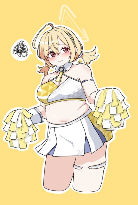 最近はやりのチアガール描いた 