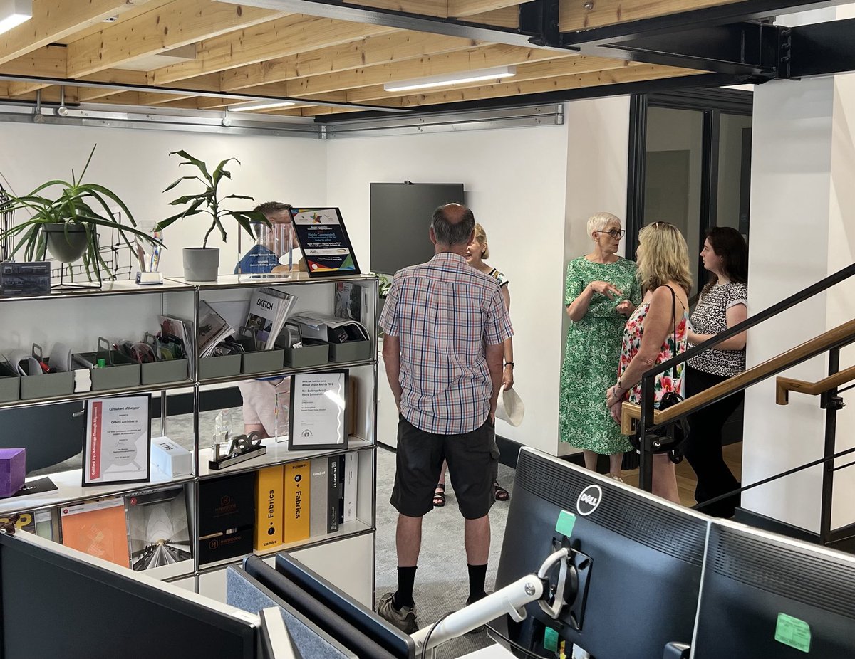 Great morning opening ⁦<a href="/cpmgArchitects/">CPMG Architects</a>⁩ for ⁦⁦<a href="/heritageopenday/">Heritage Open Days</a>⁩ . We met a family who lived here as children in the 1950s!