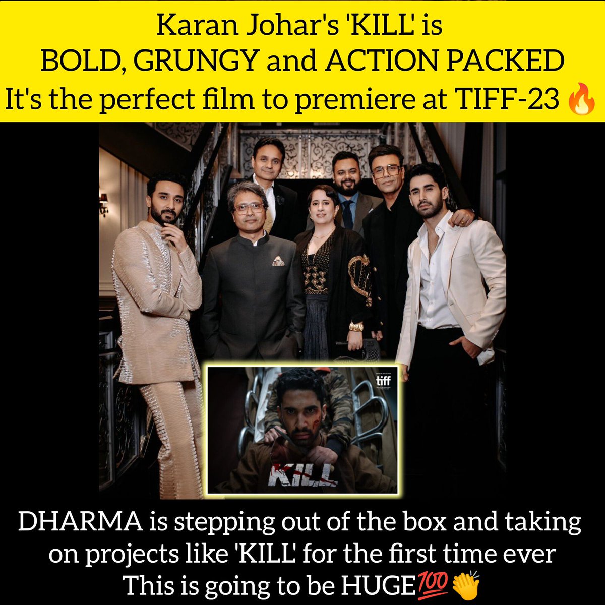 #KaranJohar and #GuneetMonga have promised an unparalleled Bollywood experience – intense acting and chilling gore! Can’t wait to see #Lakshya make his debut in #Kill 😍