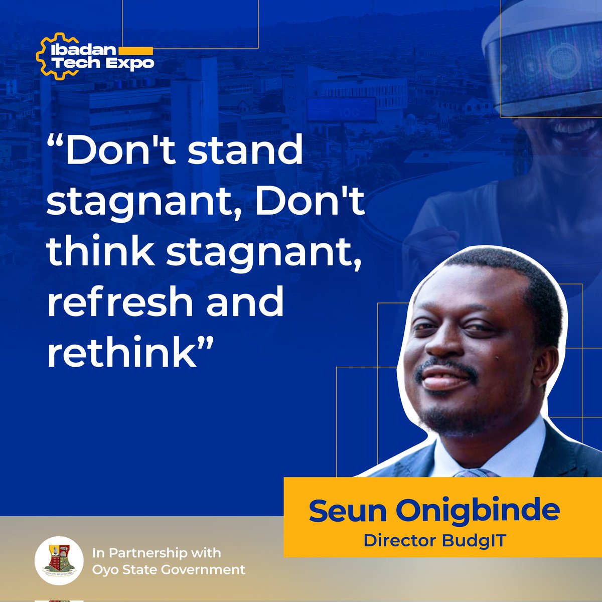 IbadanTechExpo's tweet photo. Words on Marble from our Keynote Speaker @seunonigbinde.... #IbadanTechExpo https://t.co/iBxHjqA2uJ