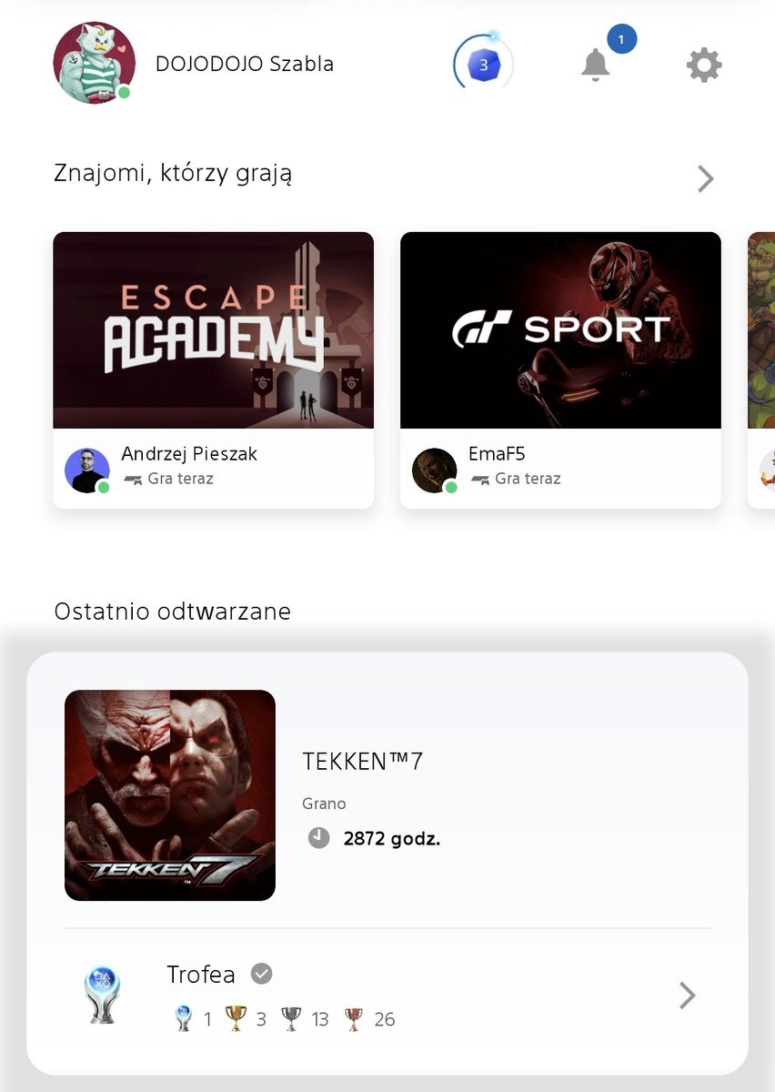 Szablasty's tweet photo. Aplikacja @PlayStation na smartfony zaczęła wyświetlać statystyki. Niech już wychodzi ten #Tekken8 ⚔️ https://t.co/7GTOXeIDUg