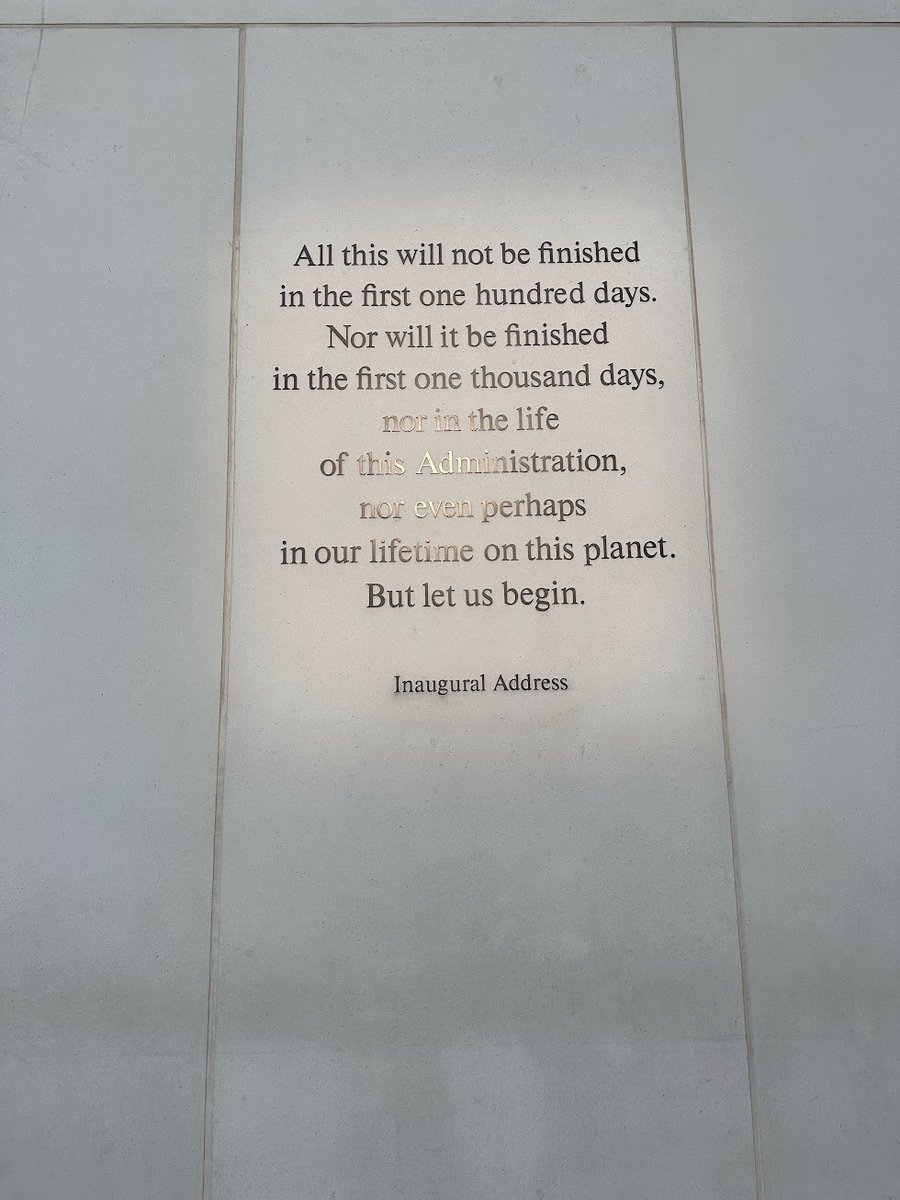 For school leaders in a new place ... The first 💯 days make a lasting impression ... unto your legacy. Lessons from JFK's Inaugural Address @JFKLibrary