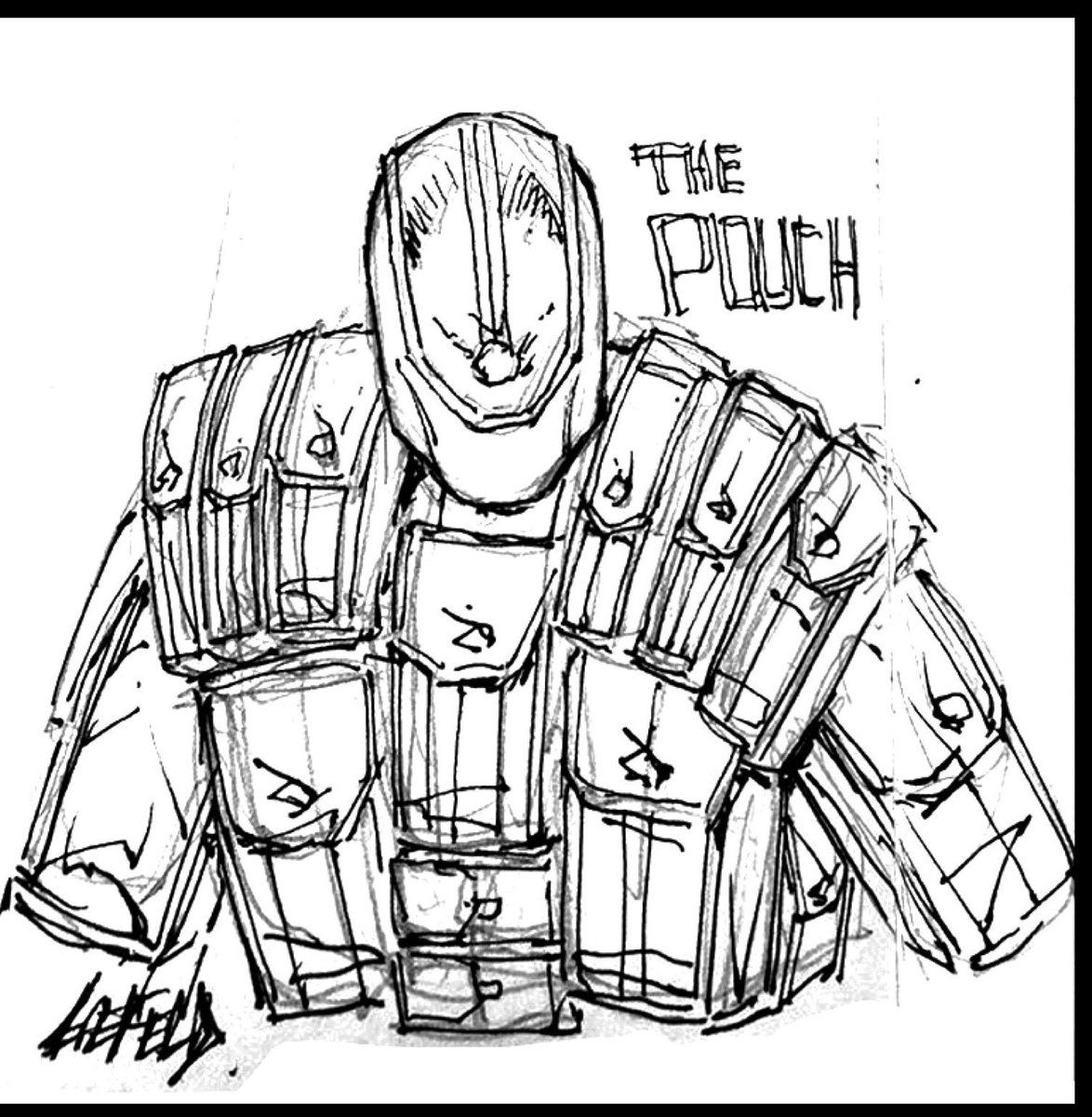 robertliefeld's tweet photo. My early sketches of The Pouch from 2012. https://t.co/uH9E95EPtk