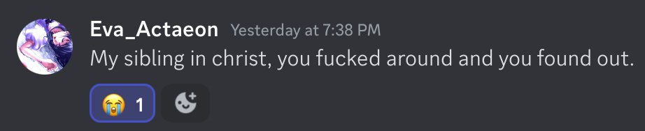 DISCORD! FINALLY! and ofc it's Lu