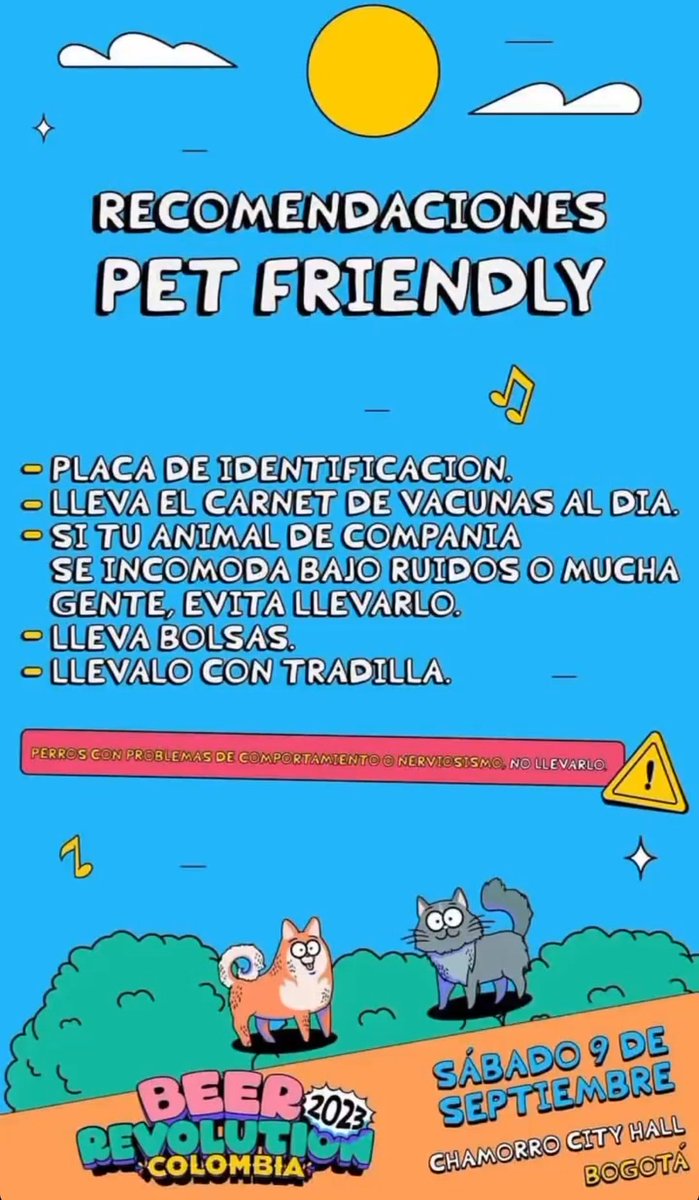 🍻🍻🍻🍻🍻🍻🍻🍻🍻🍻🍻🍺
Buenos <a href="/BeerRevolutionC/">Beer Revolution Colombia</a> días !
Hoy nos vemos en el Festival Beer Revolution: Cerveza,  música en vivo,  comida deliciosa y buen parche!
Ojo a las recomendaciones 🙌🎶
#TodosTomamosPola