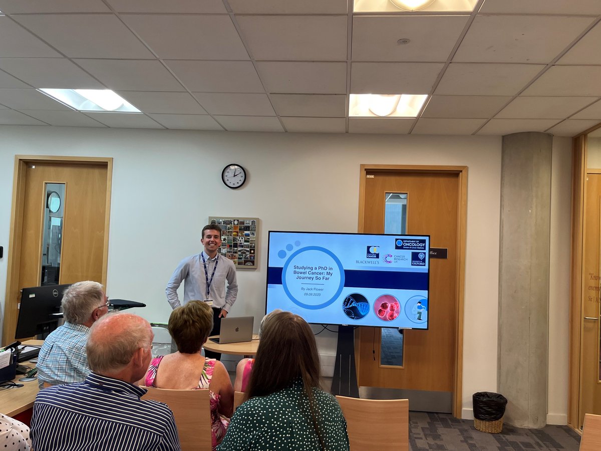 Great presentation at #OxfordOpenDoors on building a career in research from our DPhil in Cancer Science student, Jack Flower. 👏👏👏

If you're interested in applying for a DPhil with Oxford Cancer, visit our website: cancer.ox.ac.uk/study