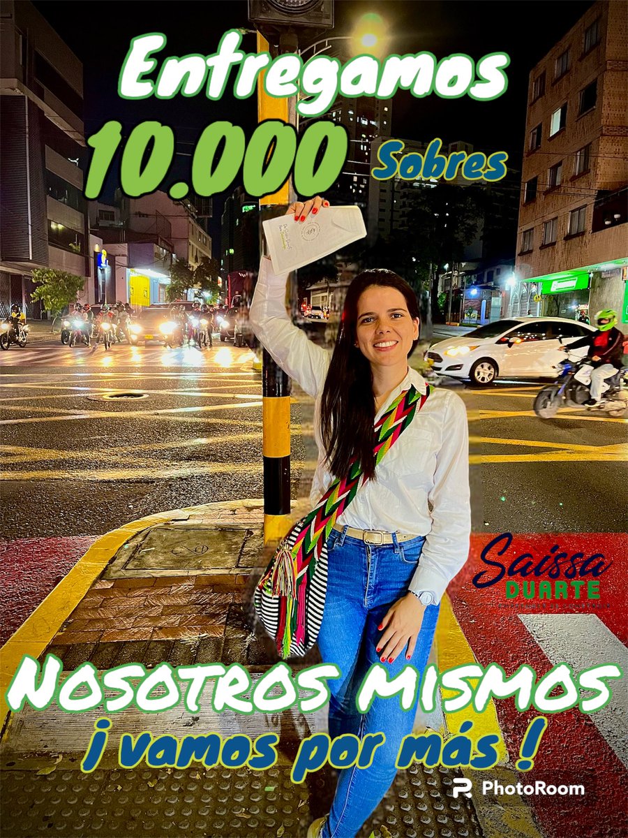 SaissaDuarte's tweet photo. ¡10,000 sobres entregados! 🎉

Cada uno entregado por nosotros mismos 💪🏻. Cada sobre representa nuestro compromiso incansable por dejar un mensaje claro a los Bumangueses: ¡votar a conciencia!

¡Vamos por más! #bucaramanga #Mujeres #jovenes #emprendedores https://t.co/XwYQwZHUhR
