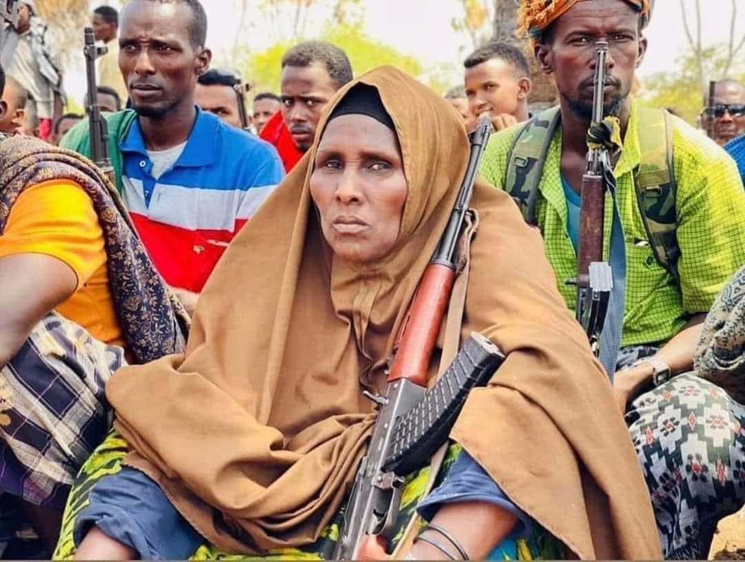 This says a lot about the determination of the Somali people. A mother shouldering an AK47 to end Al-Shabab’s destruction. I thank this mother and others who joined this fight.