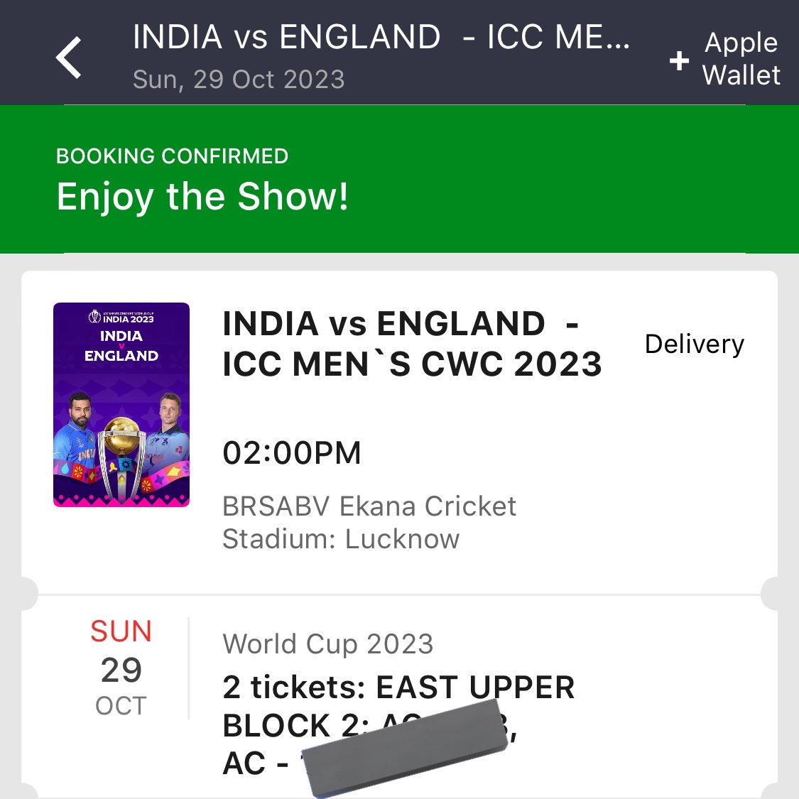 DwitikankshD's tweet photo. Finally got tickets for #INDvsENG ! 

Have one extra ticket anybody who wants to watch with me…let’s start an auction.

Base price 15k(one ticket). DM if you want to go out of queue of bidders. #ICCWorldCup2023 #CWC2023 https://t.co/3McomJbjGg