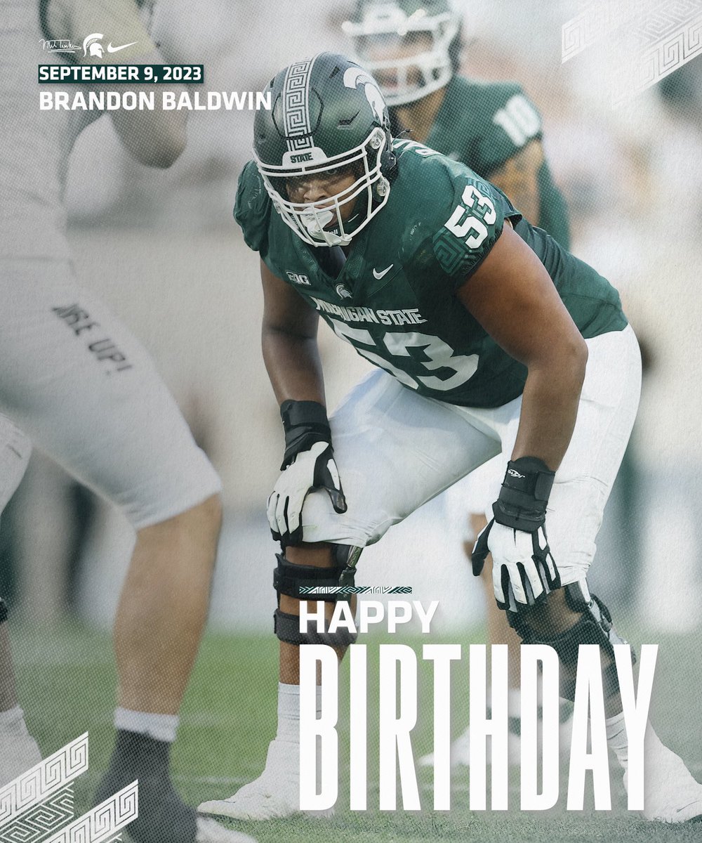 MSU_Football's tweet photo. Happy Birthday @Big_b_53! 🥳

#RELENTLESS https://t.co/pHmkW1buoS