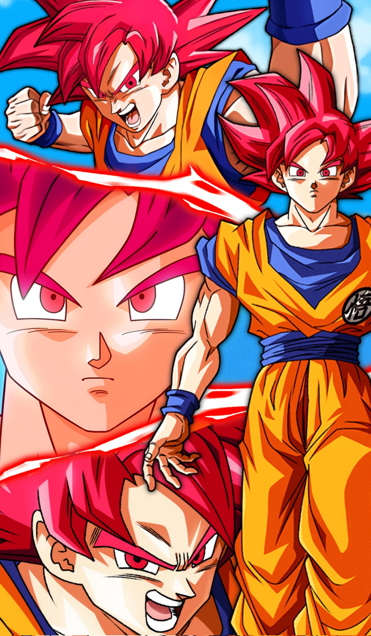 RusticGamingYT  on X: ✨ New God Goku Phone Wallpaper! ✨  So