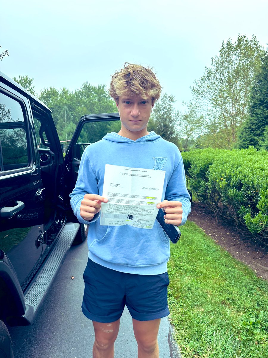 FinishLine_Matt's tweet photo. Someone got there drivers permit todayโฆ.Congratulations @LukeNewman99 ! Time goes so quickly!
#driverspermit #prouddad #timegoesquickly https://t.co/r4cr5T1SGi