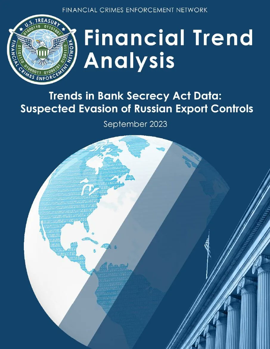 US FinCEN Analysis Reveals Trends and Patterns in Suspicious Activity Potentially Tied to Evasion of Russia-Related Export Controls aml.bz/45LivxK