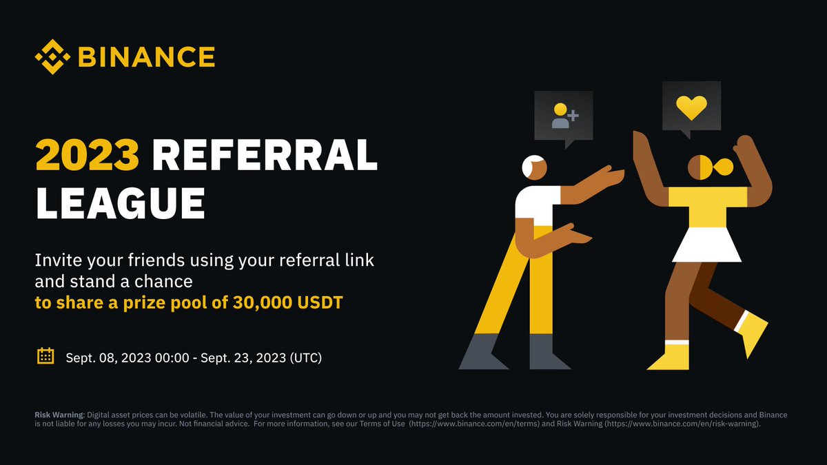 BinanceDesi's tweet photo. Time for the 2023 #Binance Referral League ⏰

Kick-start your referral game and get a chance to tap into a 30,000 rewards pot!

Get involved ➡️ https://t.co/1zXvDbLqsI https://t.co/AdSTNS1P1E