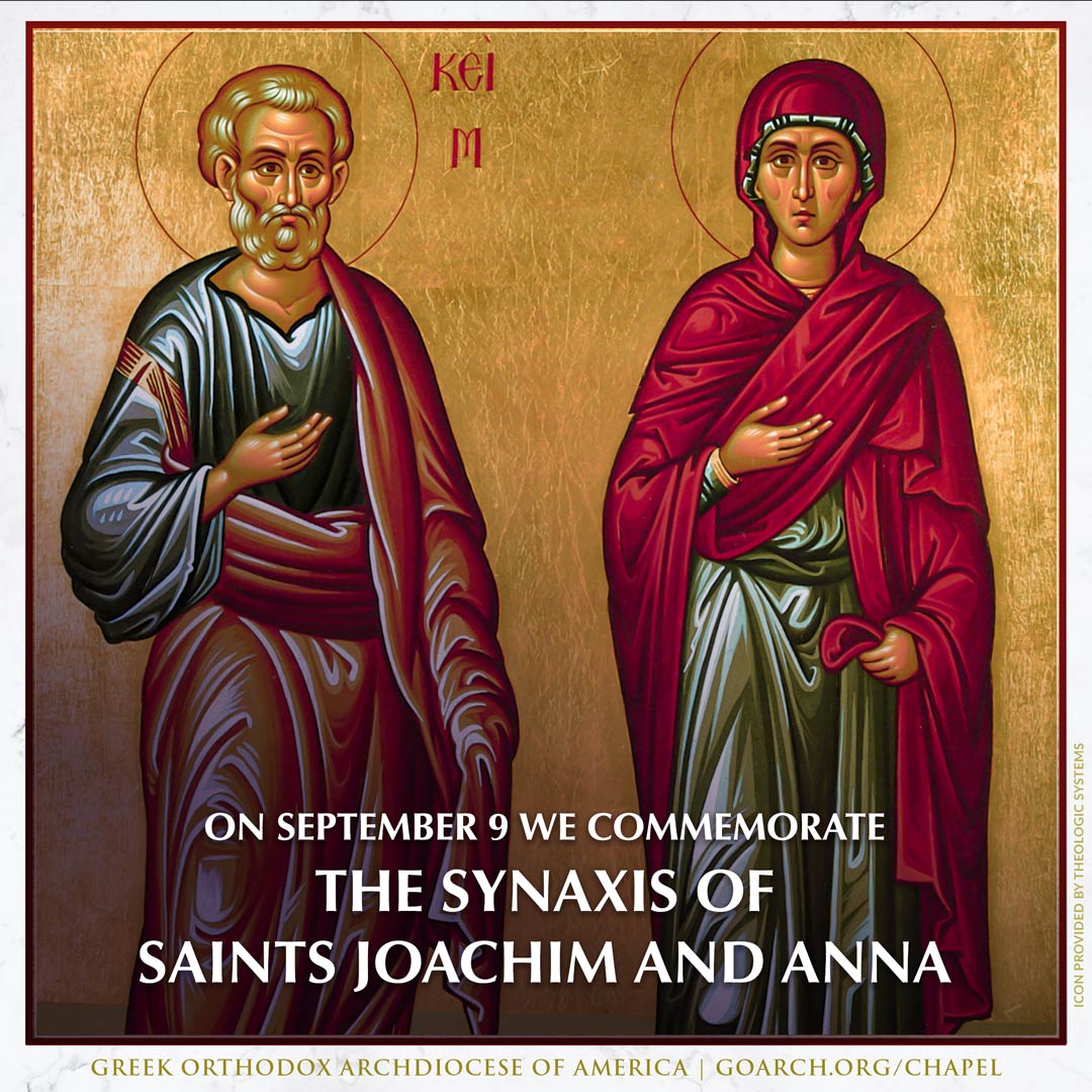 goarch's tweet photo. Today, the day following the Nativity of the Most Holy Theotokos, we celebrate the synaxis of Saints Joachim and Anna, honoring them as her parents. https://t.co/PzpnoKIvKb https://t.co/nLid4NaPoa