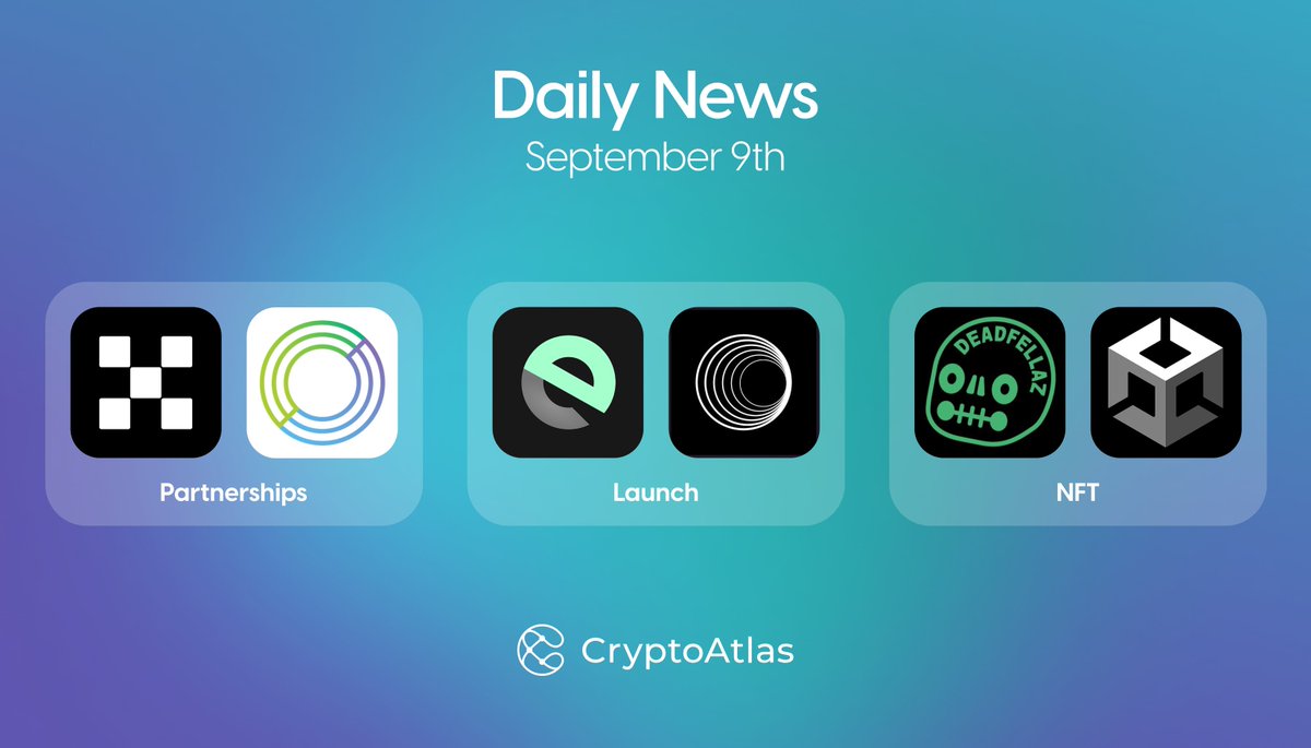 CryptoAtlas_io's tweet photo. TODAY'S NEWS β‘οΈ
π€ @OKX and @Circle partners to add #USDC features to OKX Wallet and DEX aggregator.
π @DexeNetwork announces the @wormholecrypto bridge transfers for $DEXE.
πΌ #DFZLabs makes a @Deadfellaz game with @Unity.
β‘οΈ https://t.co/5sNcgS2aTr https://t.co/16YlDEMuy5