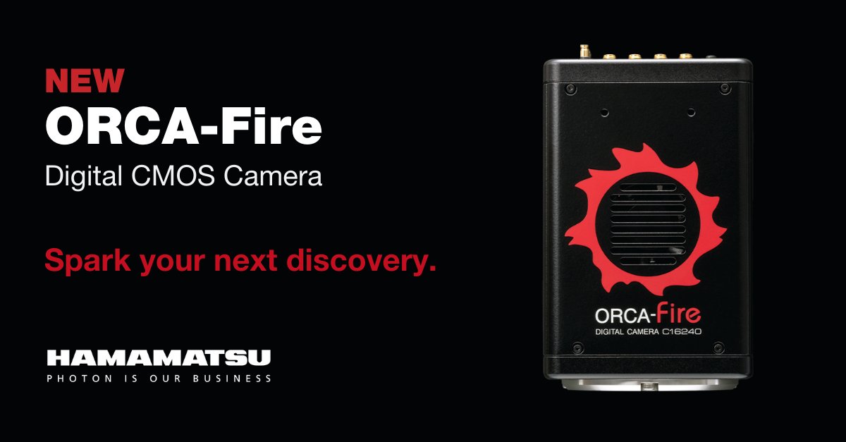 HamamatsuPhoton's tweet photo. Our new digital CMOS camera, ORCA-Fire 🔥,  shines when science demands high throughput. See how it can spark your next discovery with its high sensitivity, excellent resolution, and blazing-fast speeds.
https://t.co/ffGIdxe1Hg 

#CMOS #quantum #ORCAFire https://t.co/fkSjAzxXrR