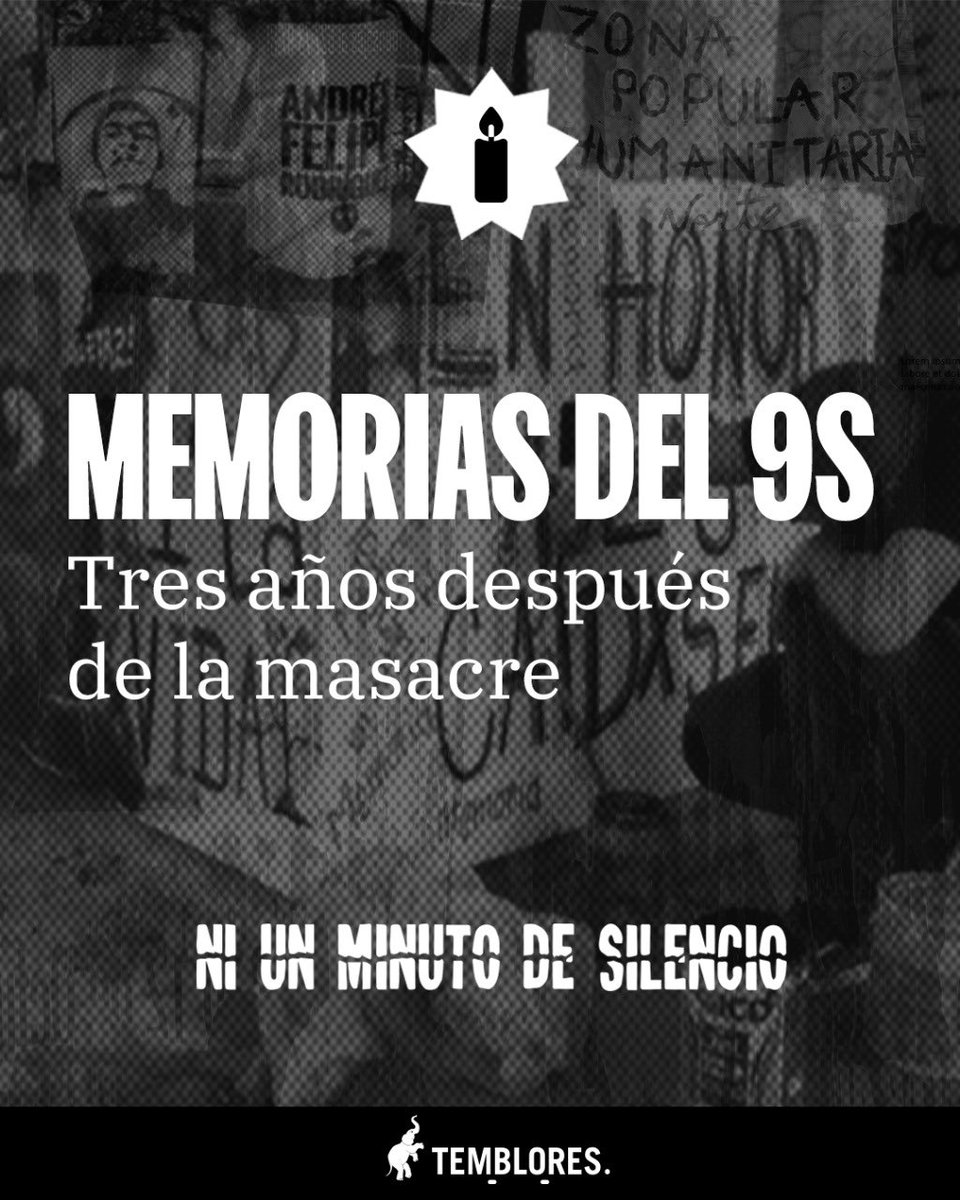 TembloresOng's tweet photo. 📣 Hoy, 3 años después de la masacre del 9S, gritamos fuerte Ni Un Minuto De Silencio. https://t.co/bKE9MqfMrp