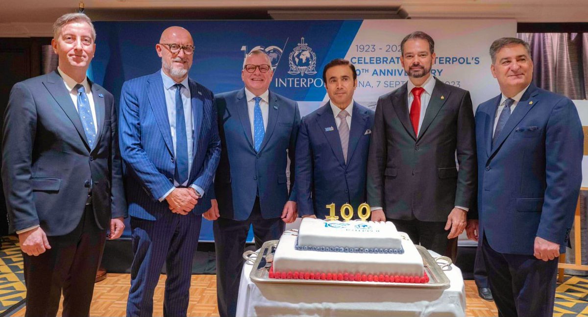 INTERPOL_HQ's tweet image. At the exact location where INTERPOL was created 100 years ago, Schottenring 11, Vienna, Austria a plaque commemorating the founding of the Organization was unveiled at a special ceremony. 
A century of international police cooperation #INTERPOL100