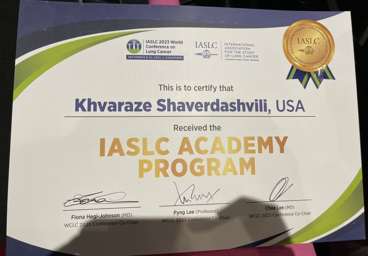 Khvaramze Shaverdashvili MD PhD (@xako22) on Twitter photo My first #WLCL23 and <a href="/IASLC/">IASLC</a> Academy has been such an exciting experience; learning from faculty I have been admiring for many years, meeting new and old friends. <a href="/UPMCHillmanCC/">UPMC Hillman Cancer Center</a> <a href="/PittHemeOnc/">UPMC Hematology & Oncology Fellowship Program</a> <a href="/ChristianRolfo/">Christian Rolfo</a> <a href="/RManochakian/">Rami Manochakian MD, FASCO Cancer Education</a> <a href="/HwakeleeMD/">Heather Wakelee</a> <a href="/AnneTsao2/">Anne Tsao, MD, MBA</a> <a href="/danieltanmd/">Daniel Tan</a> <a href="/marinagarassino/">Marina Garassino</a> My first #WLCL23 and <a href="/IASLC/">IASLC</a> Academy has been such an exciting experience; learning from faculty I have been admiring for many years, meeting new and old friends. <a href="/UPMCHillmanCC/">UPMC Hillman Cancer Center</a> <a href="/PittHemeOnc/">UPMC Hematology & Oncology Fellowship Program</a> <a href="/ChristianRolfo/">Christian Rolfo</a> <a href="/RManochakian/">Rami Manochakian MD, FASCO Cancer Education</a> <a href="/HwakeleeMD/">Heather Wakelee</a> <a href="/AnneTsao2/">Anne Tsao, MD, MBA</a> <a href="/danieltanmd/">Daniel Tan</a> <a href="/marinagarassino/">Marina Garassino</a>
