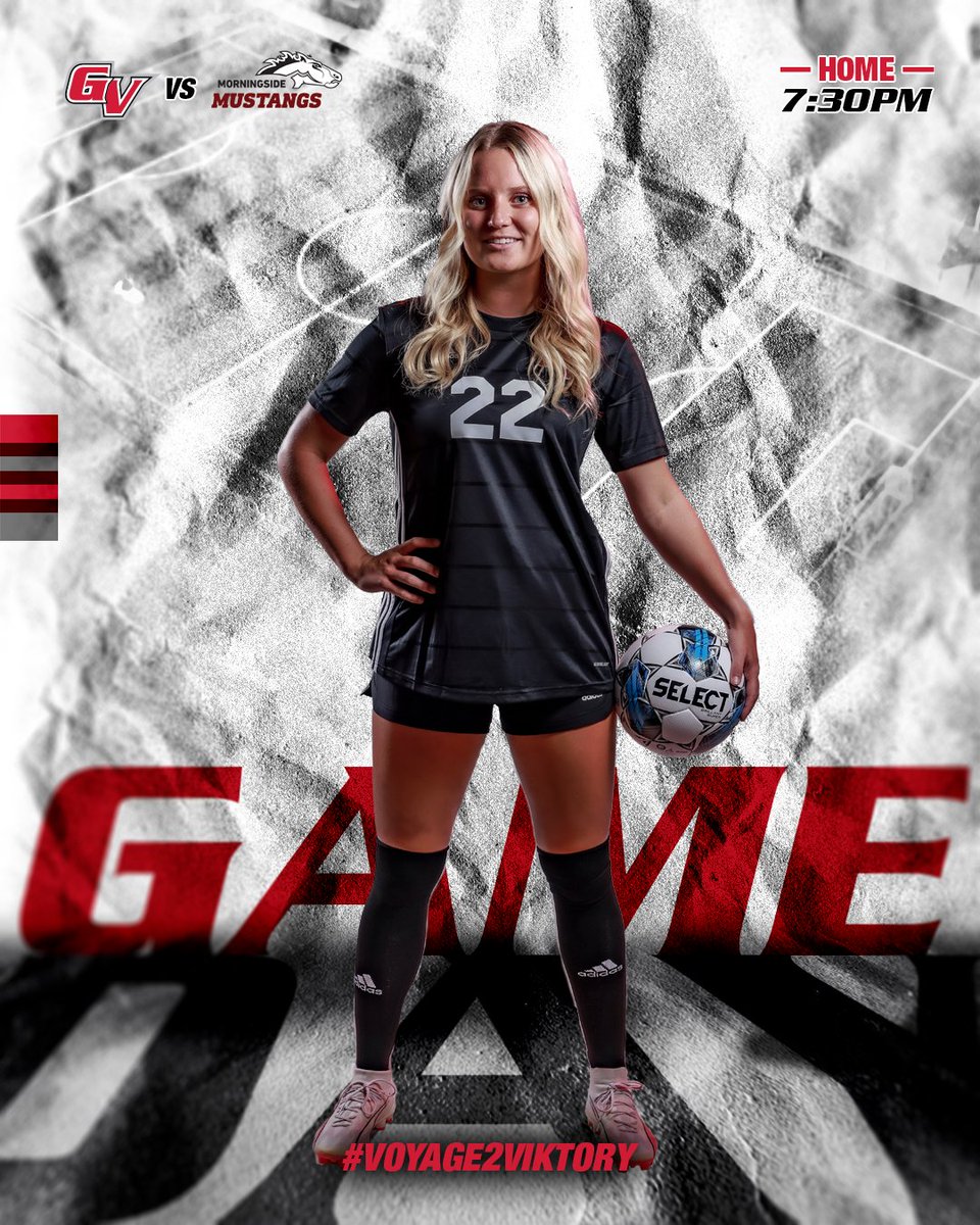 W⚽| #GAMEDAY | <a href="/GVUWS_YWNWA/">GV Women's Soccer</a>   
 🆚:  Morningside University
📍: Cownie Soccer Complex 
⏰: 7:30 PM 
📈: ow.ly/jFip50PG1EJ
🎥: ow.ly/Fjql50PG1EL
🎟️: ow.ly/kgWF50PG1EI 

#Voyage2Viktory