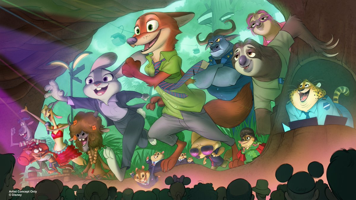 DisneyParks's tweet image. 🐰JUST ANNOUNCED 🦊 A new show based on “Zootopia” is being created for the Tree of Life theater at Disney’s Animal Kingdom! Guests will visit the different biomes in the film, traveling along with Judy Hopps, Nick Wilde and other characters.🌳 #DestinationD23