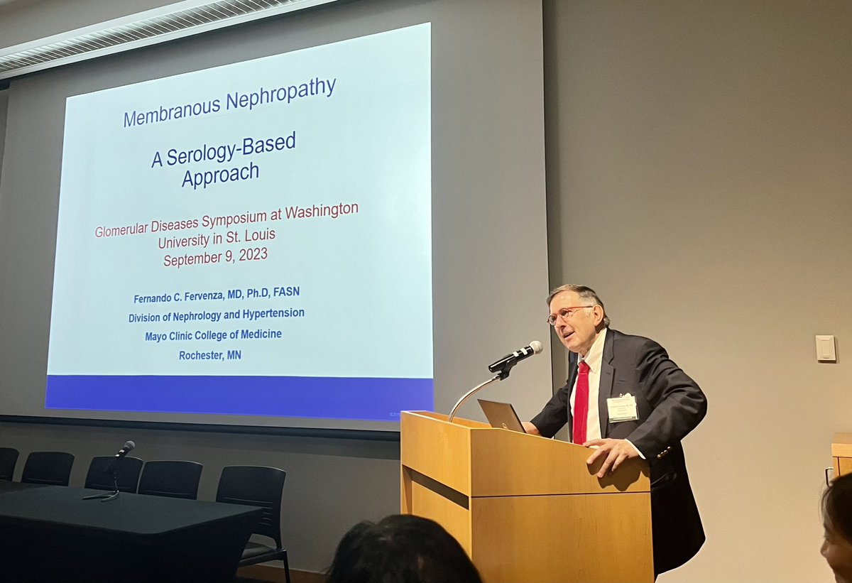 The inimitable @fervenzafernan1 of @MayoClinicNeph discussing Membranous Nephropathy 💫