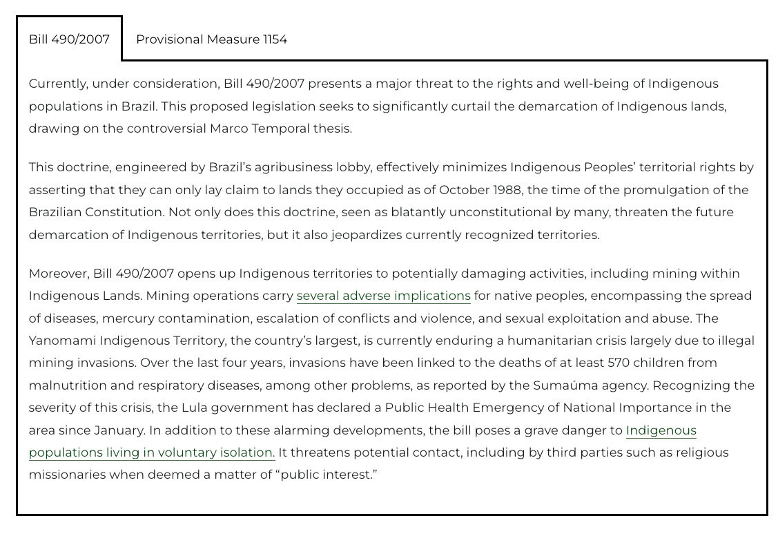 yourvoiz_org's tweet photo. These are the two Brazilian Bills of concern which will define the future and survival of the #AmazonRainforest, indigenous communities and biodiversity!
#PL490 #MP1154 #Brazil
Credit: @amazonwatch https://t.co/hnEqnx9H6i