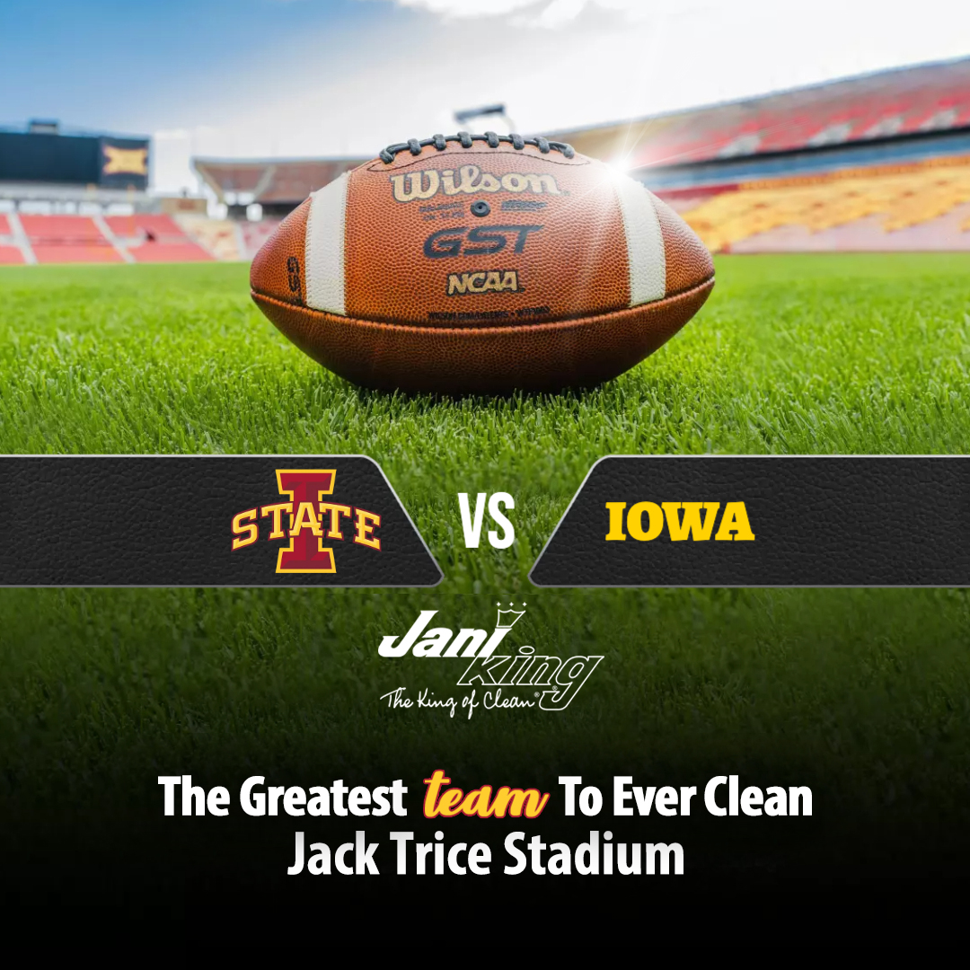 JaniKingClean's tweet photo. ๐๐ The Cy-Hawk showdown is on at Jack Trice Stadium, and Jani-King is in the house, keeping every inch of the stadium sparkling! As the battle unfolds on the field, our cleaning team ensures the stadium stays clean.
#Cyclones #GameDay #CollegeFootball #GreatestTeamToEverClean https://t.co/XXedhEKz9Y